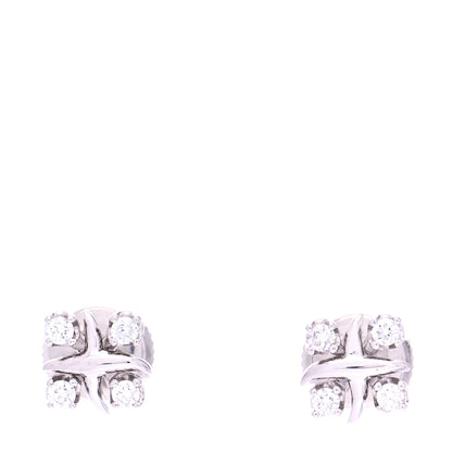 Tiffany Platinum Diamond Schlumberger Lynn Earrings 1 of 6