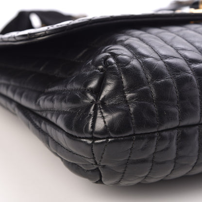 Lanvin Hammered Calfskin Medium Happy Edgy Shoulder Bag Black 12 of 13