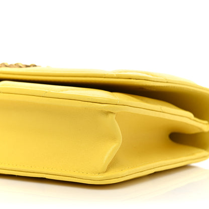 Chanel Lambskin Quilted Chanel 19 Wallet On Chain WOC Yellow 9 of 10