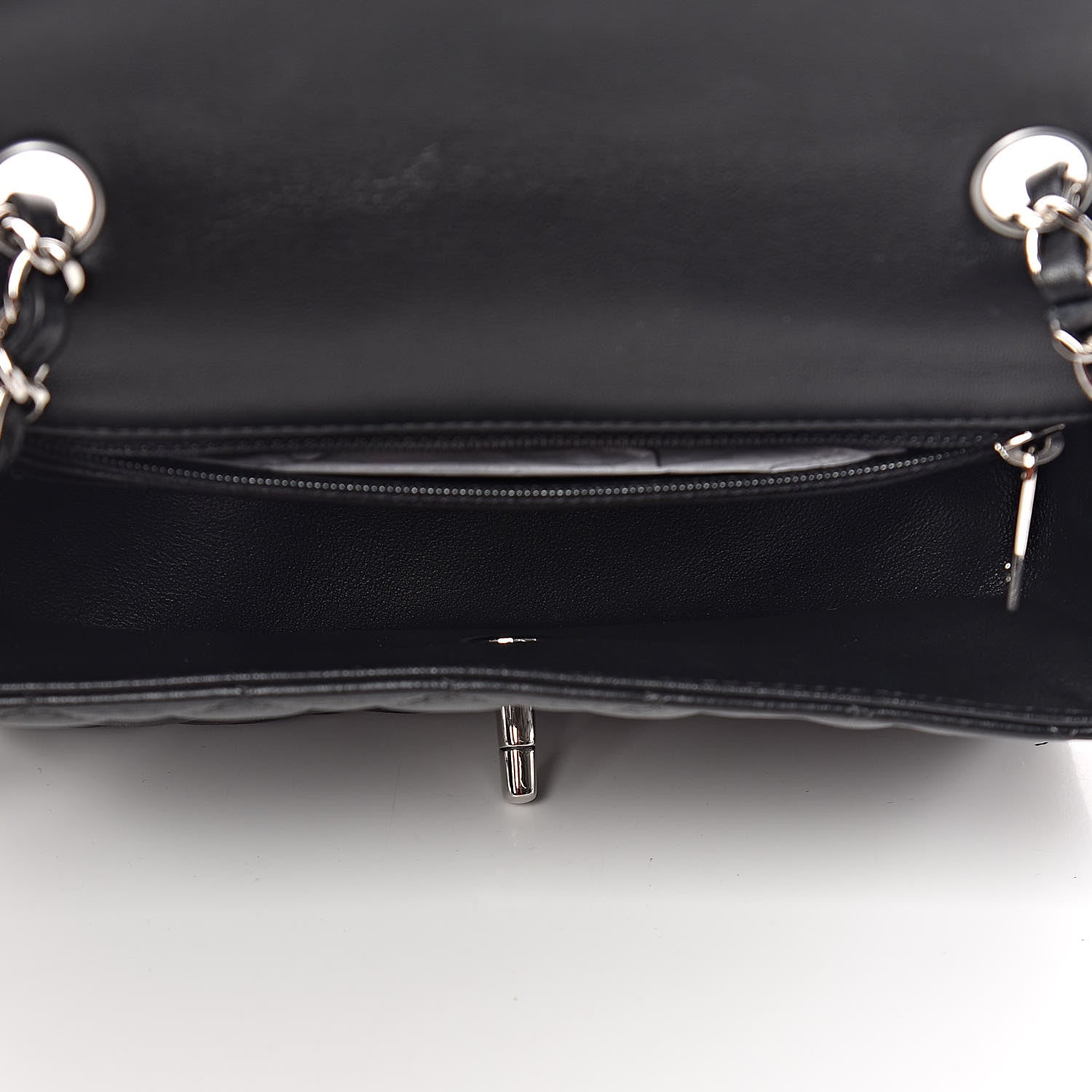 Chanel Lambskin Quilted Mini Rectangular Flap Black 5 of 9