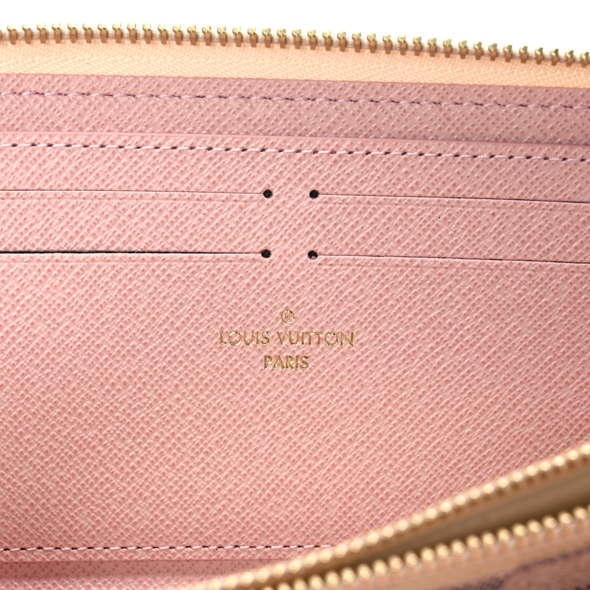 Damier Azur Clemence Wallet Rose Ballerine
