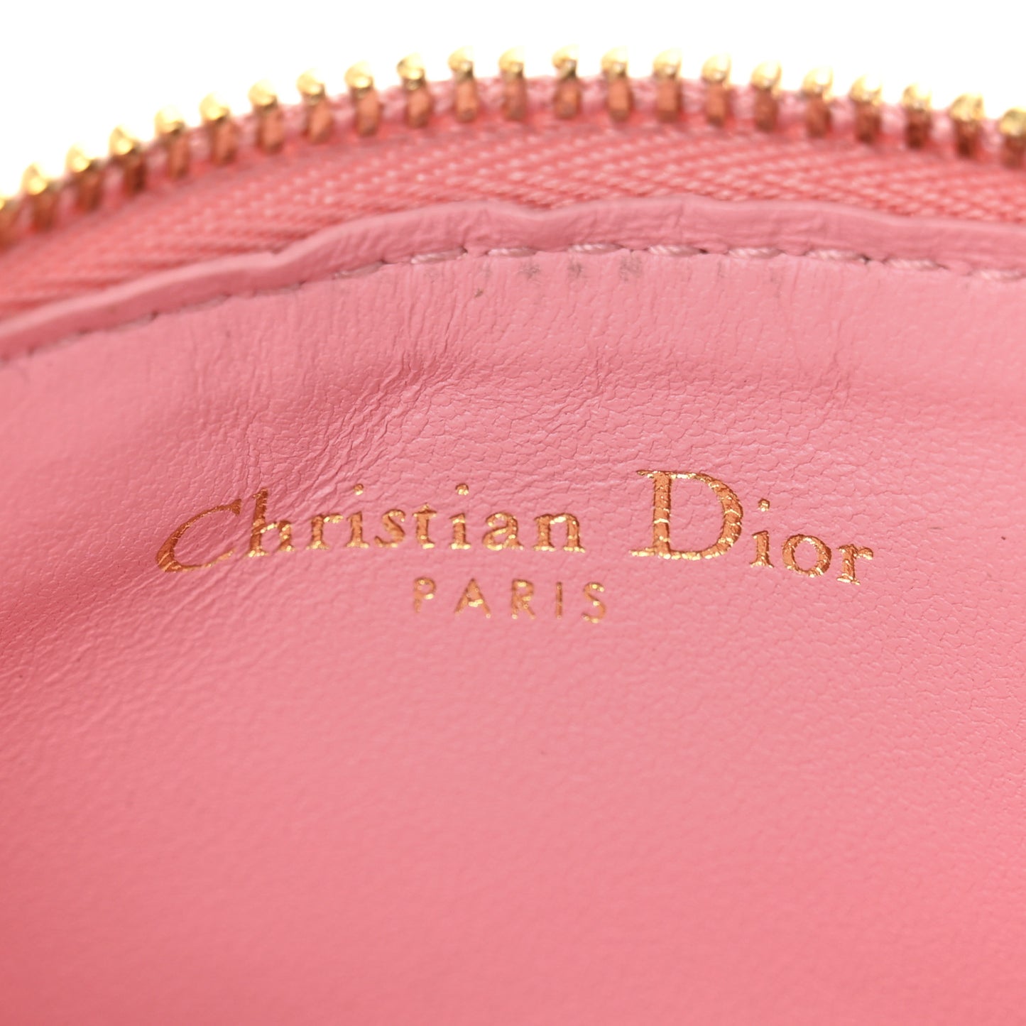 Supple Calfskin Cannage Caro Cosmos Zipped Card Holder Pink