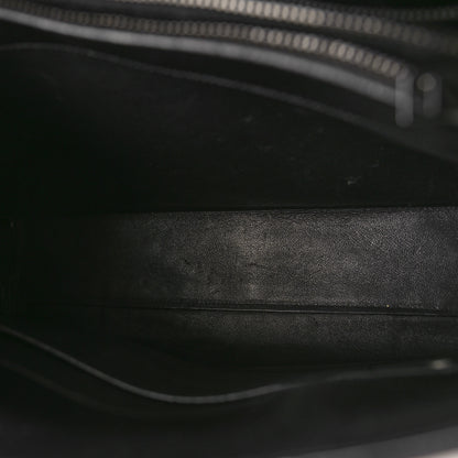 Saint Laurent Calfskin Crocodile Embossed Small Sac de Jour Black 6 of 9
