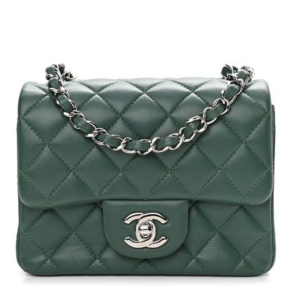Chanel Lambskin Quilted Mini Square Flap Green 1 of 11