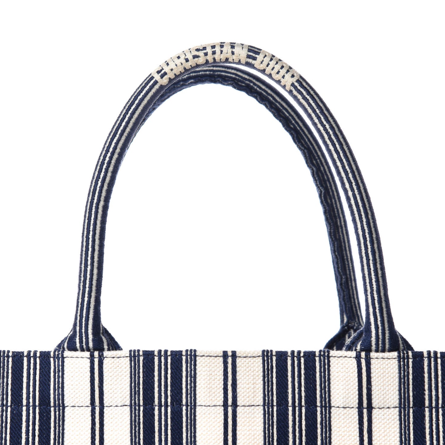 Canvas Embroidered Forte Dei Marmi Striped Book Tote Blue