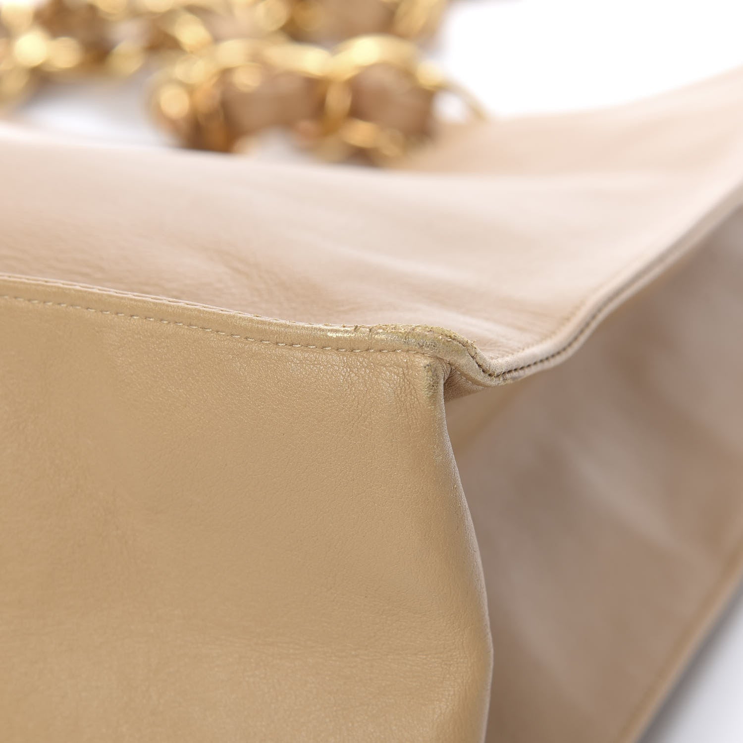 Chanel Lambskin Jumbo CC Shoulder Bag Beige 9 of 14