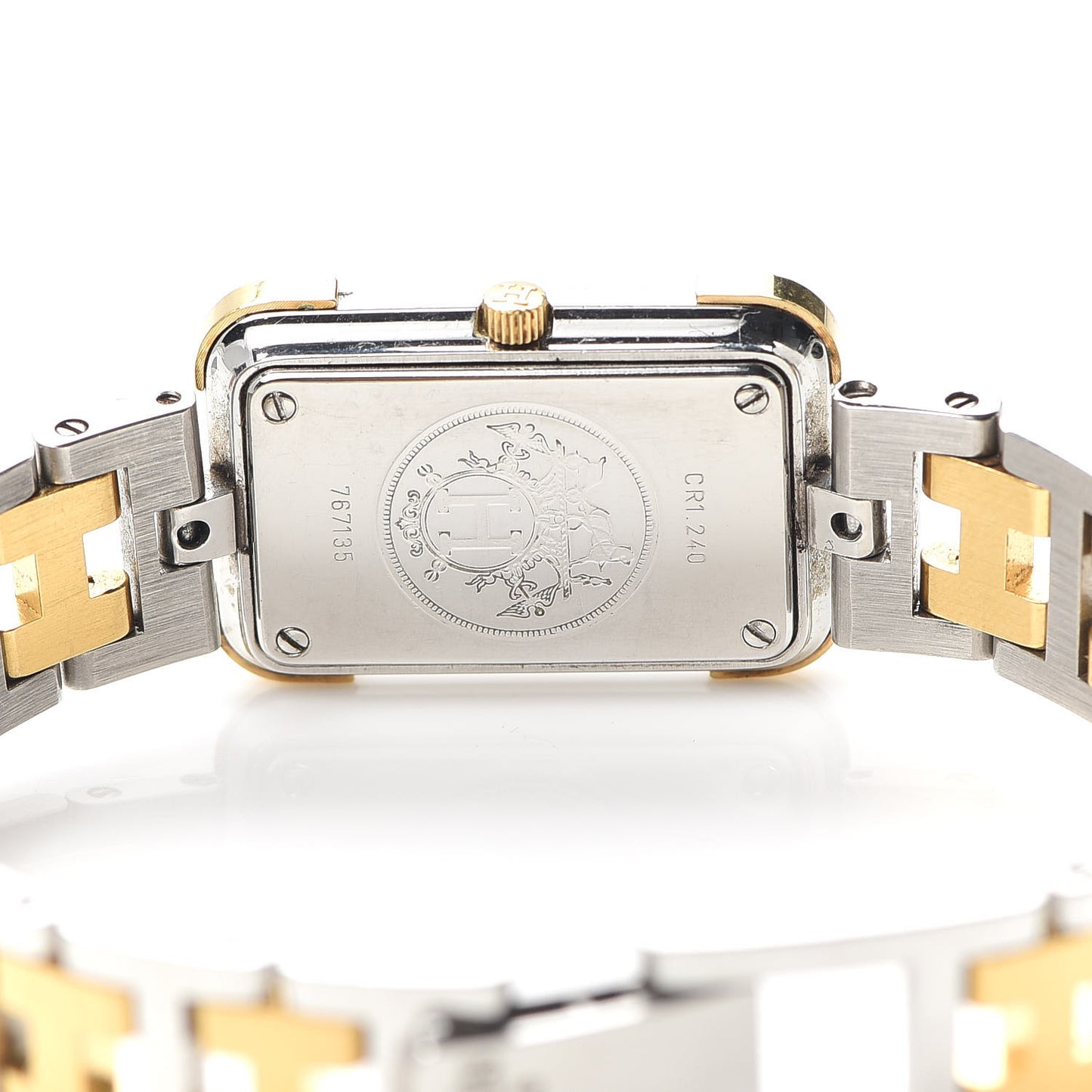 Stainless Steel 18mm Rectangle Croisiere Quartz Watch Gold