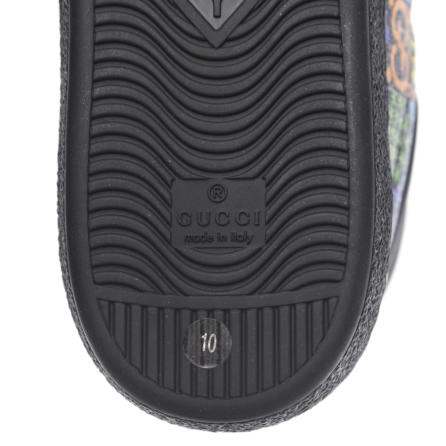 Gucci GG Supreme Monogram Psychedelic Mens High Top Sneakers 10 Black Multicolor 7 of 8