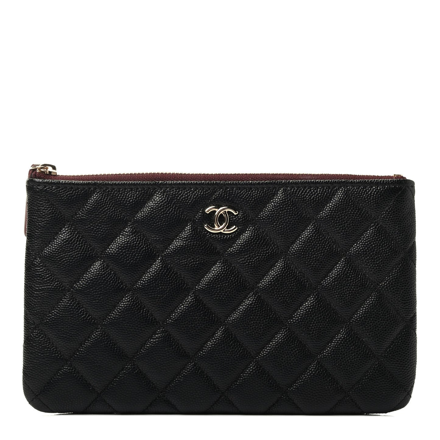 Caviar Quilted Cosmetic Case Black