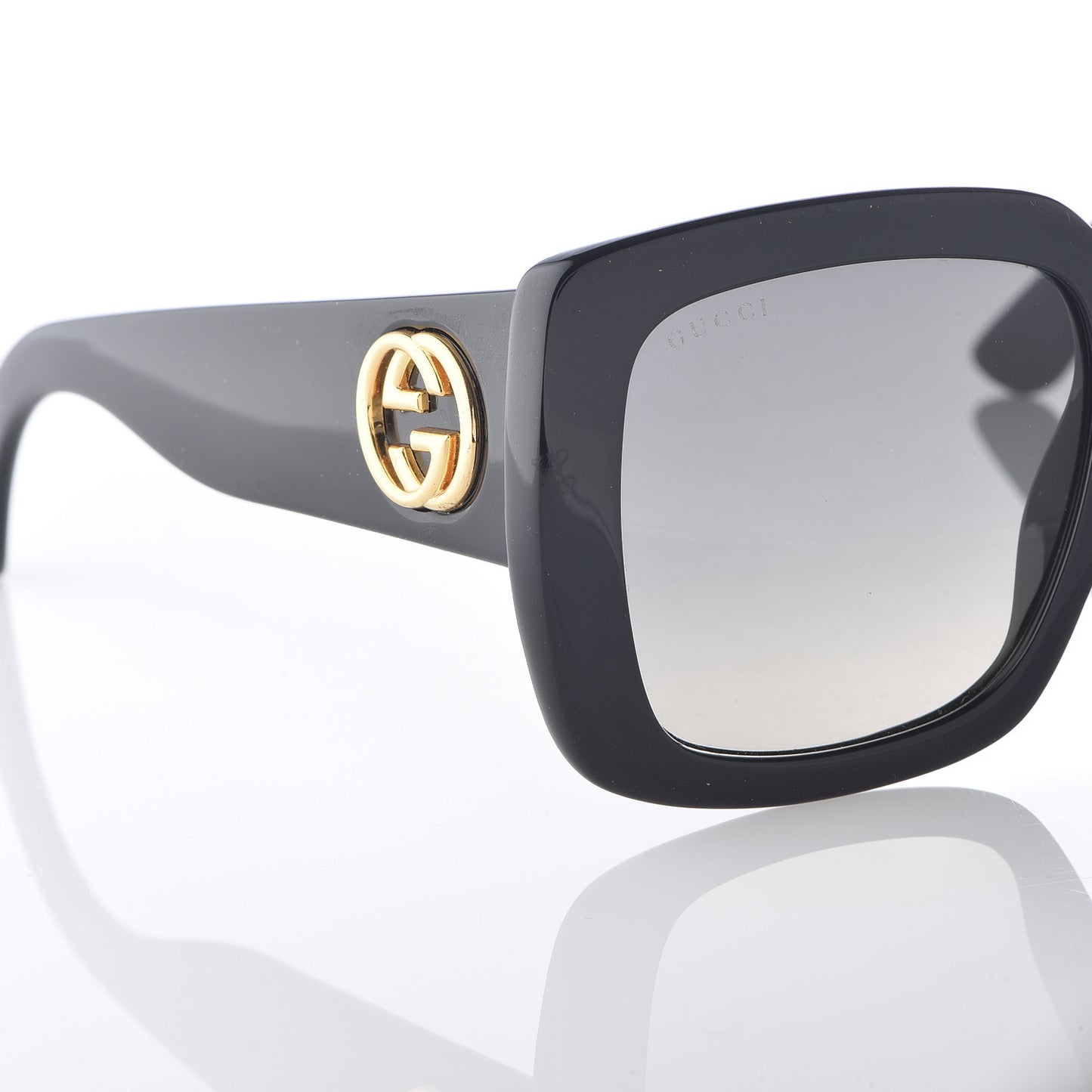 Acetate Square Frame Sunglasses GG0141S Black