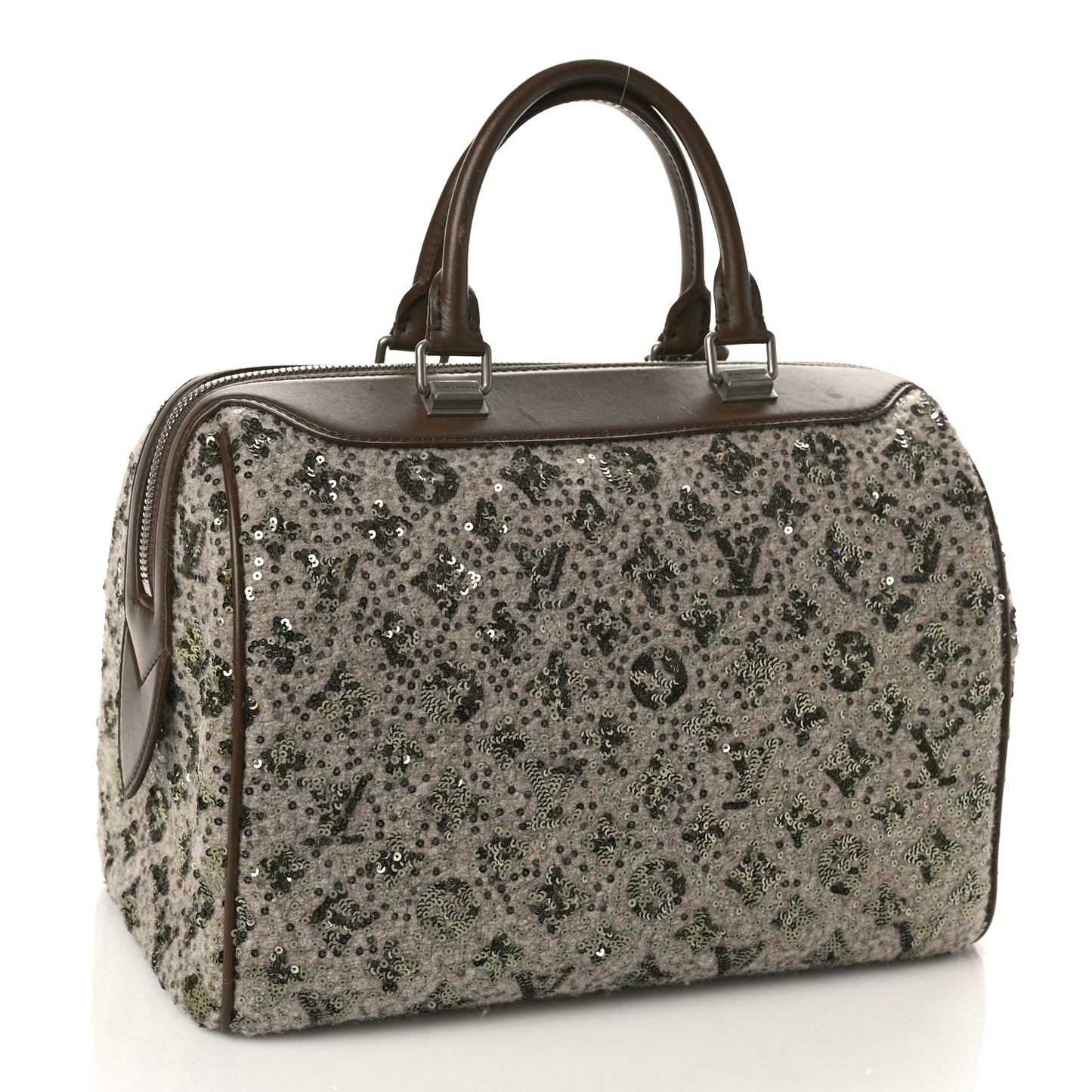 Sequin Monogram Sunshine Express Speedy Kaki