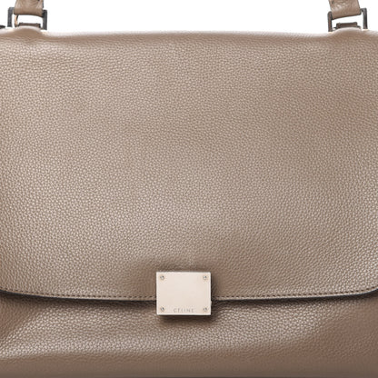 Celine Drummed Calfskin Suede Medium Trapeze Souris 9 of 9