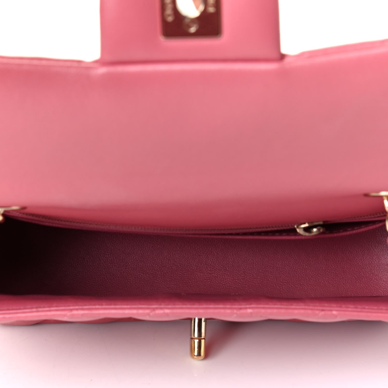 Chanel Lambskin Quilted Valentine Charms Mini Rectangular Flap Pink 4 of 9