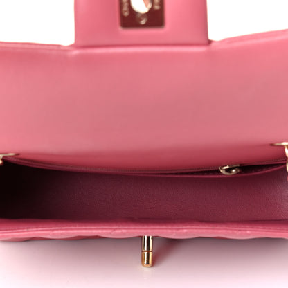 Chanel Lambskin Quilted Valentine Charms Mini Rectangular Flap Pink 4 of 9