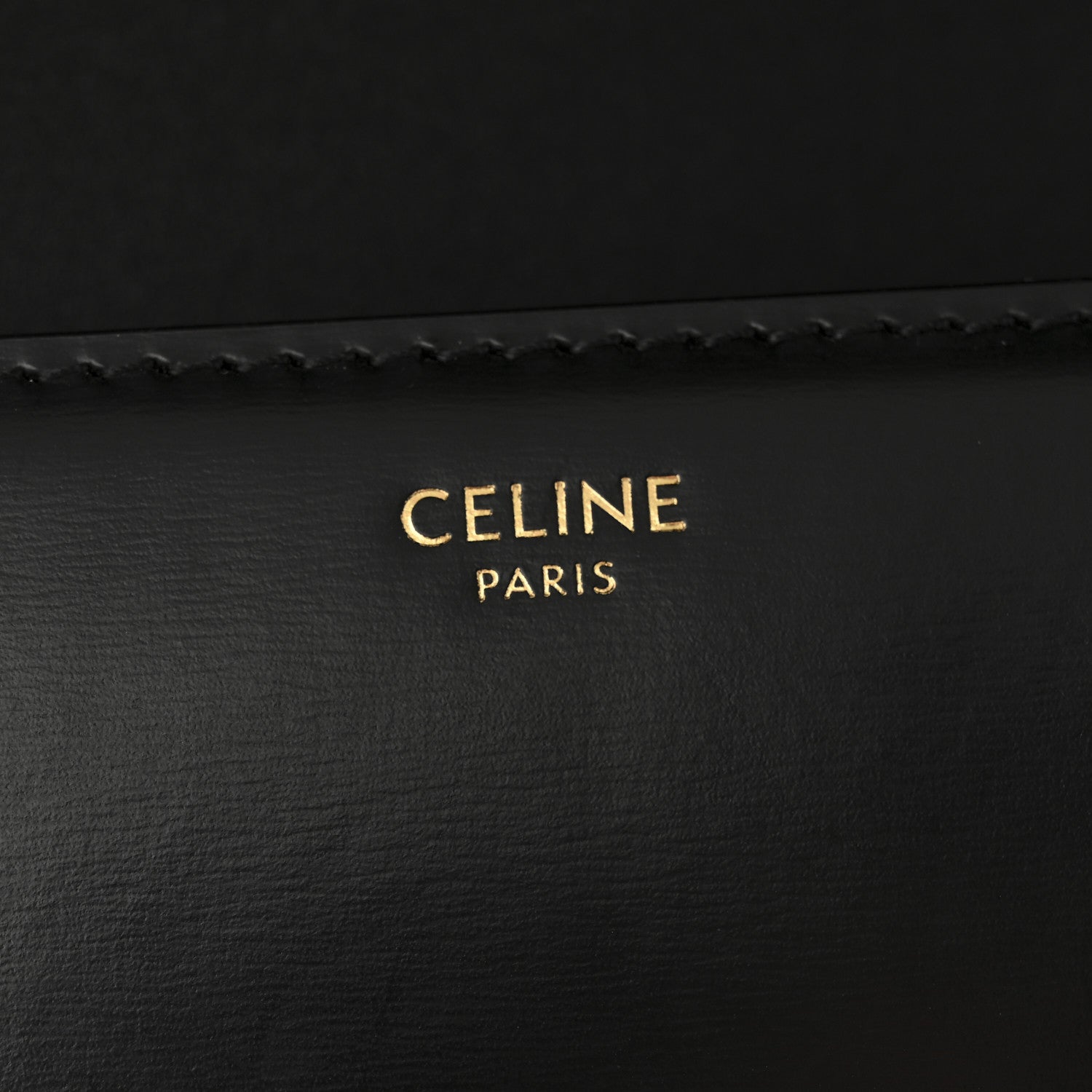 Celine Shiny Calfskin Medium Triomphe Black 6 of 14