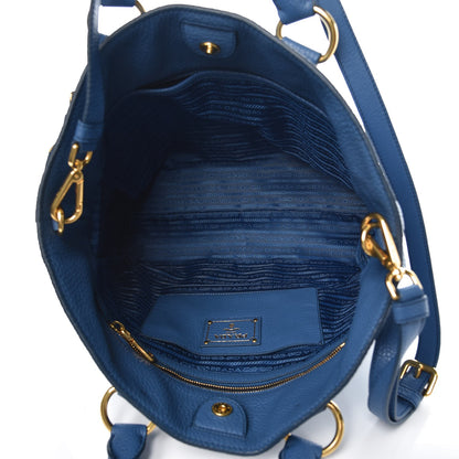 Prada Vitello Daino Tote Cobalto 6 of 8