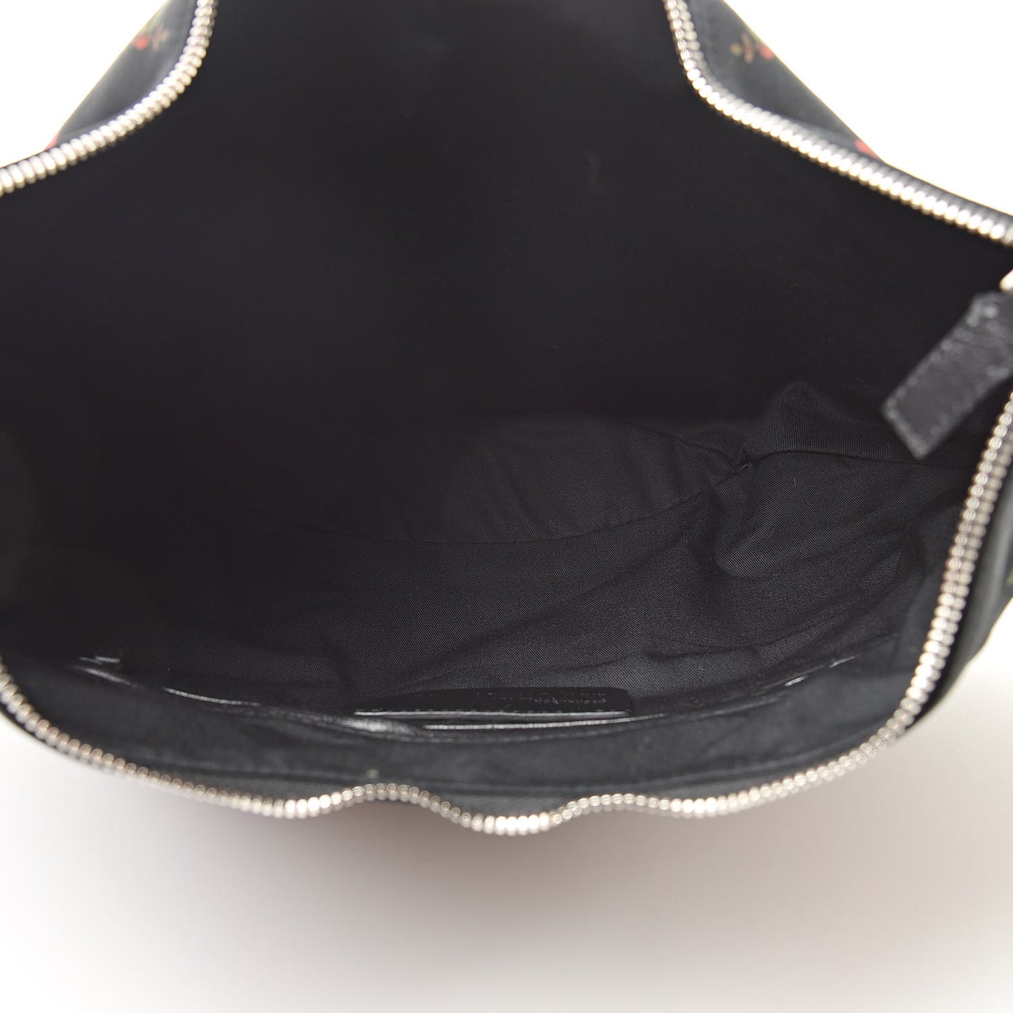 Silk Printed Roses De Manta Clutch Black Red