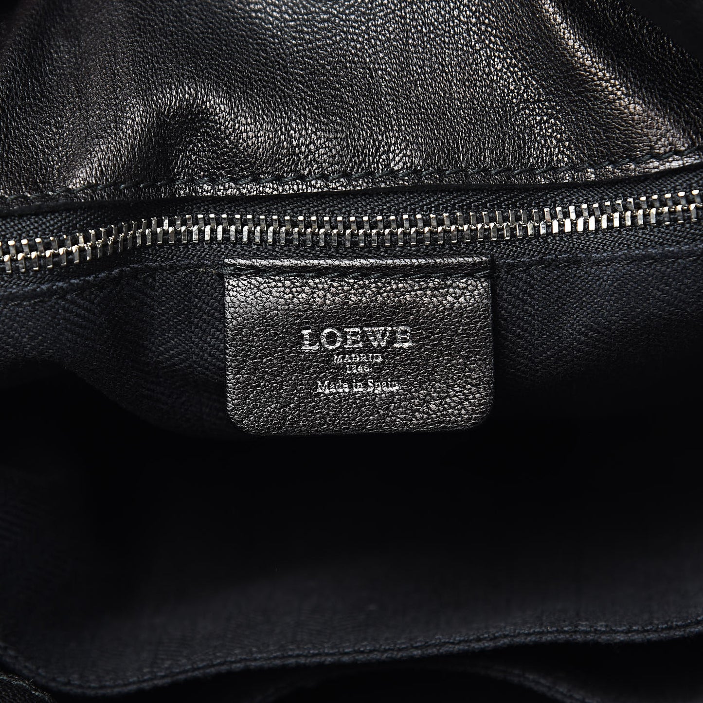 Calfskin Drawstring Bag Black