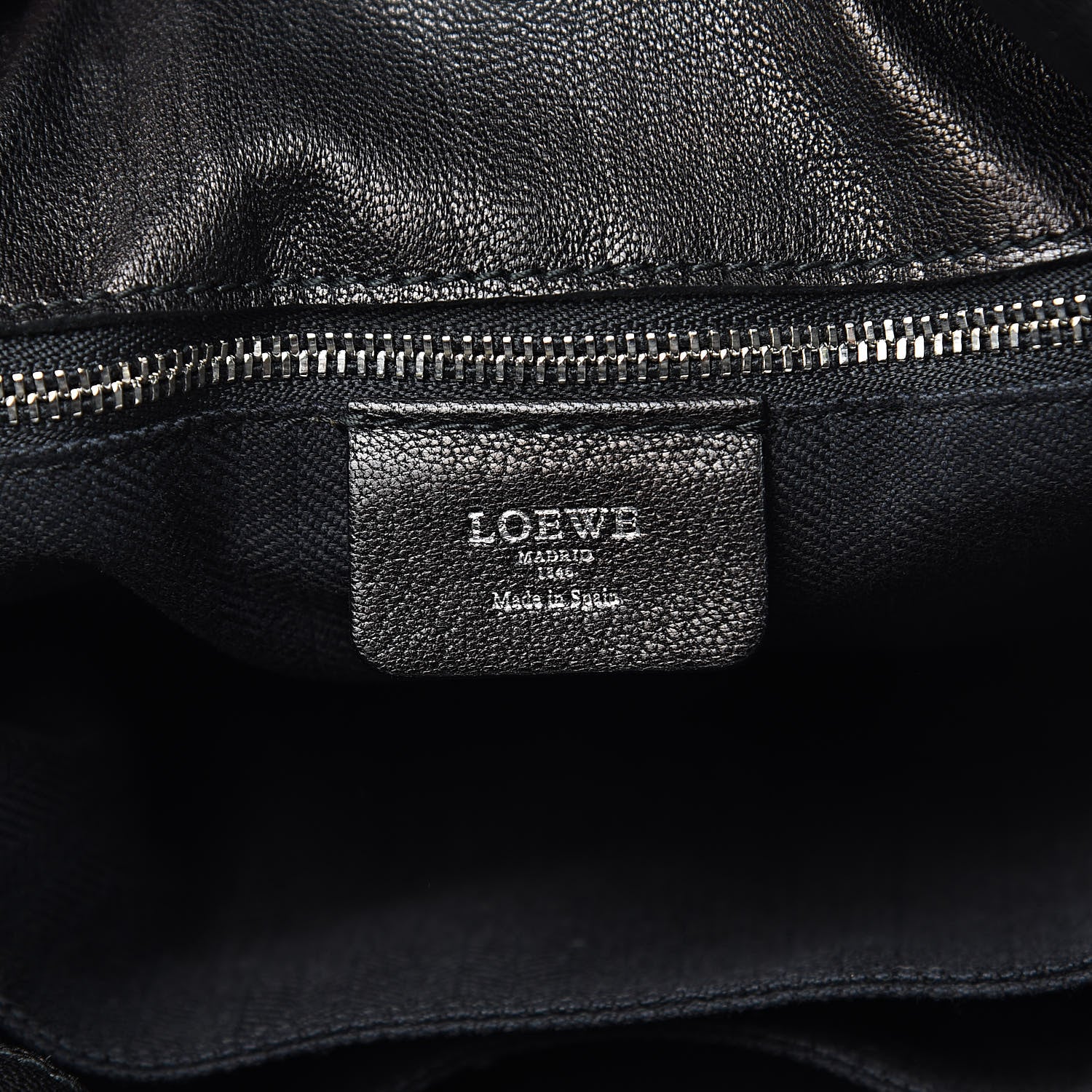 Loewe Calfskin Drawstring Bag Black 6 of 9