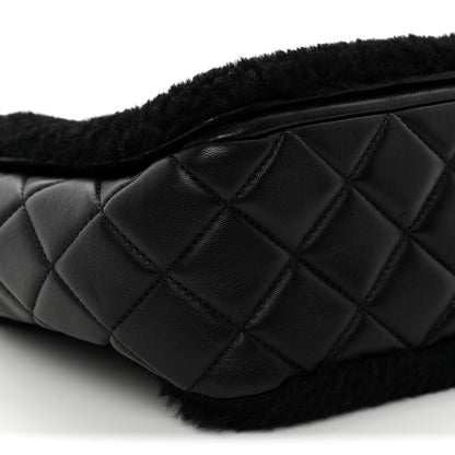 Chanel Shearling Lambskin Jumbo Chanel 100% Flap Black 8 of 11