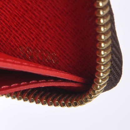 Louis Vuitton Damier Ebene Clemence Wallet Cherry 7 of 8