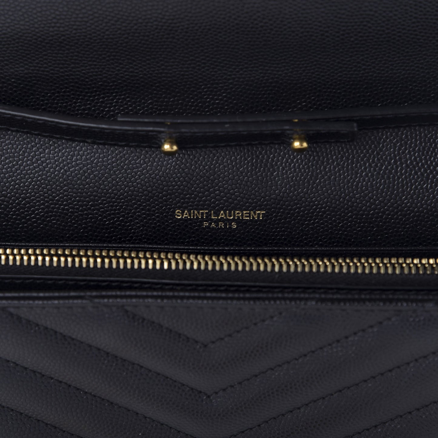 Grain De Poudre Matelasse Chevron Monogram Chain Wallet Black