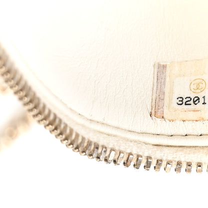 Chanel Caviar Quilted Small Vanity Case With Chain White 7 of 10