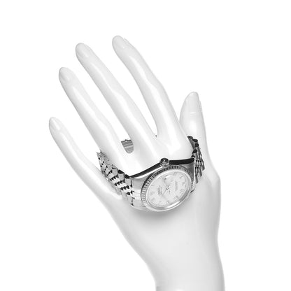 Rolex Stainless Steel 36mm Oyster Perpetual Datejust Watch White Roman 16220 2 of 8