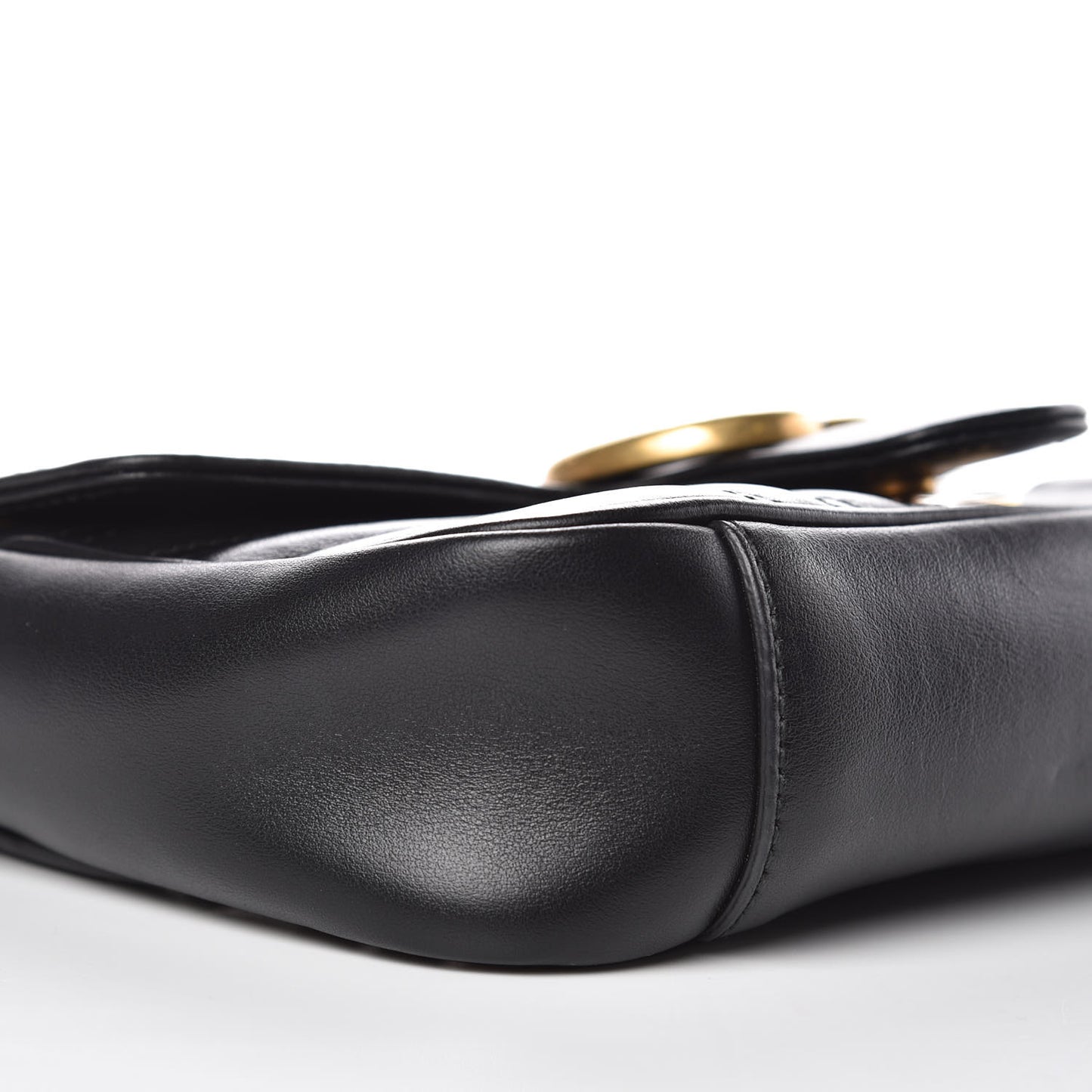 Calfskin Matelasse Mini GG Marmont Shoulder Bag Black