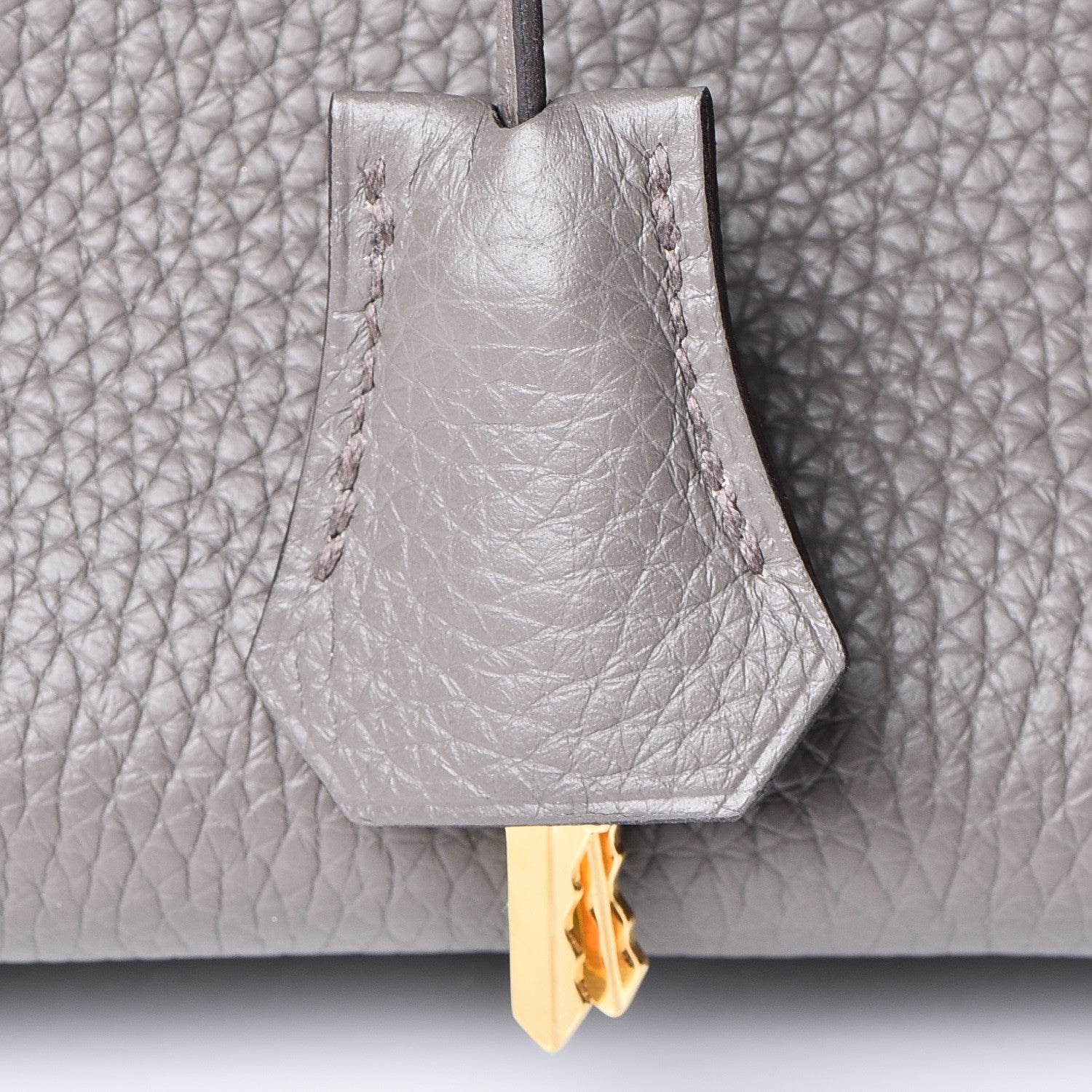 Hermes Taurillon Clemence Birkin 30 Etain 10 of 37
