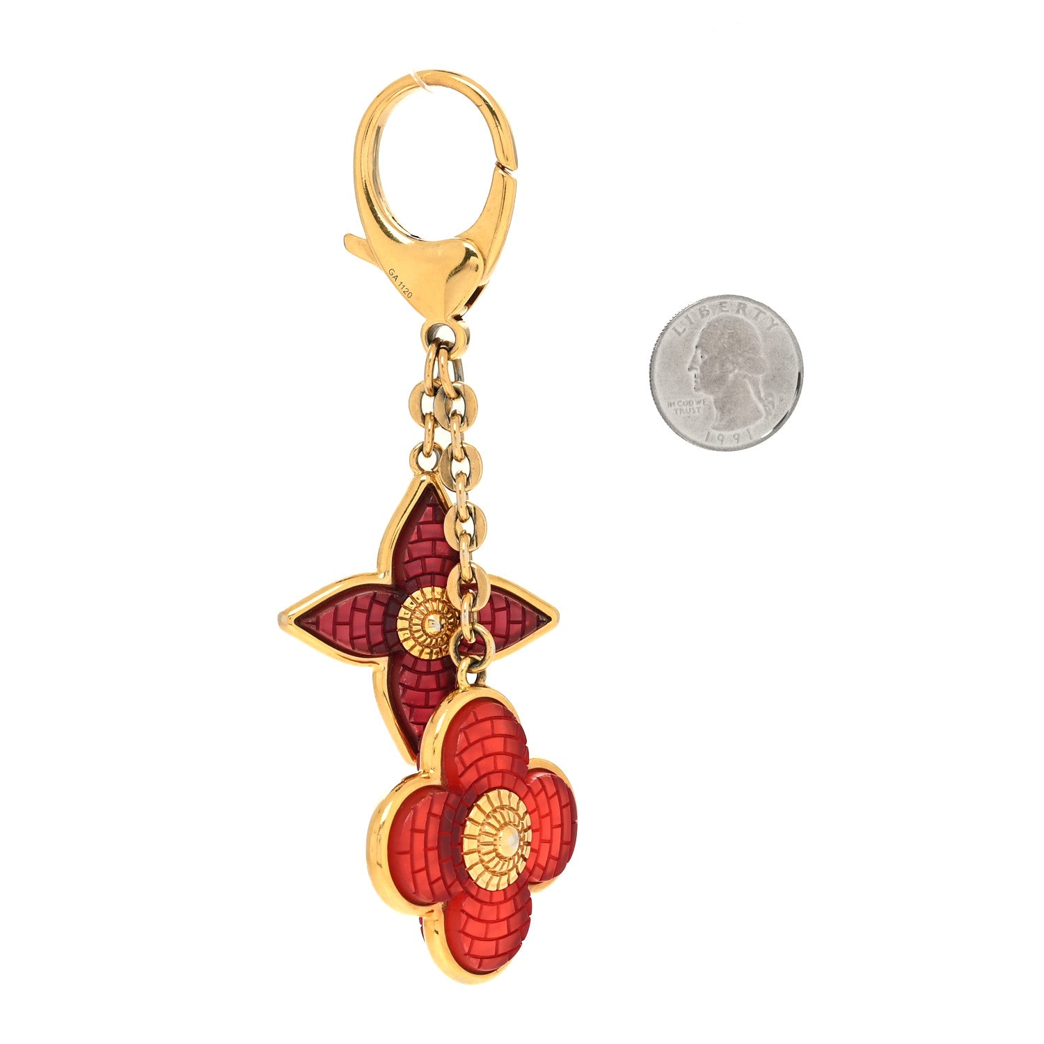 Louis Vuitton Metal Resin Mosaique Bag Charm Red 2 of 4
