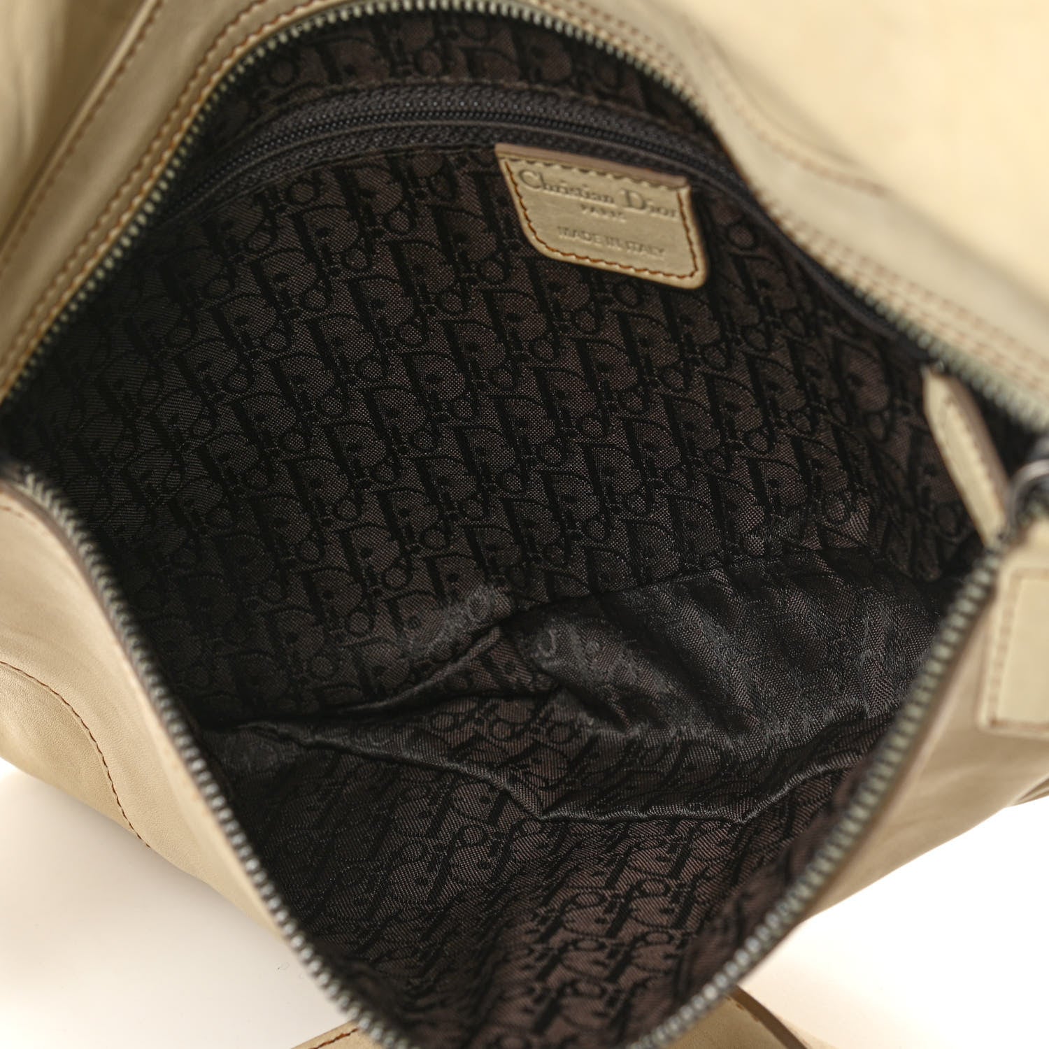 Christian Dior Calfskin Medium Gaucho Double Saddle Bag Ivory 4 of 17