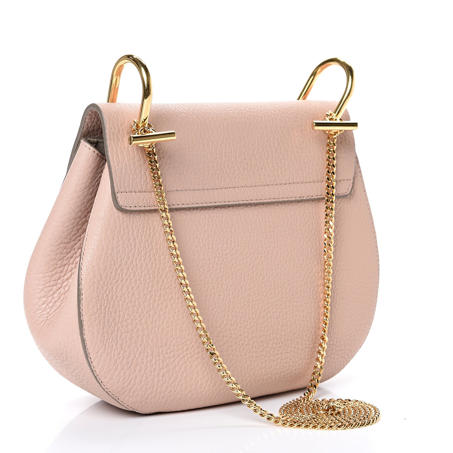Grained Lambskin Drew Shoulder Bag Cement Pink