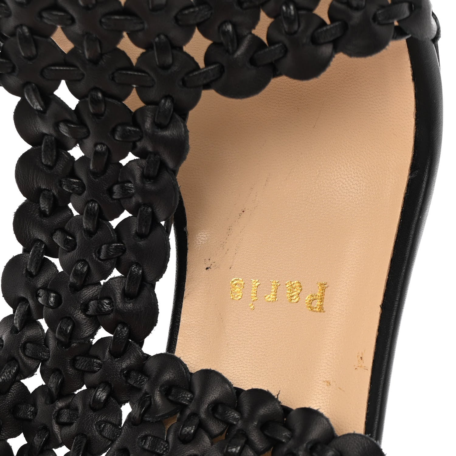 Christian Louboutin Kid Braided Calamazone 85 Sandals 40 Black 9 of 13