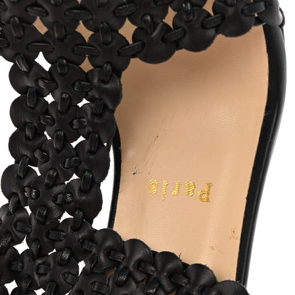 Christian Louboutin Kid Braided Calamazone 85 Sandals 40 Black 9 of 13