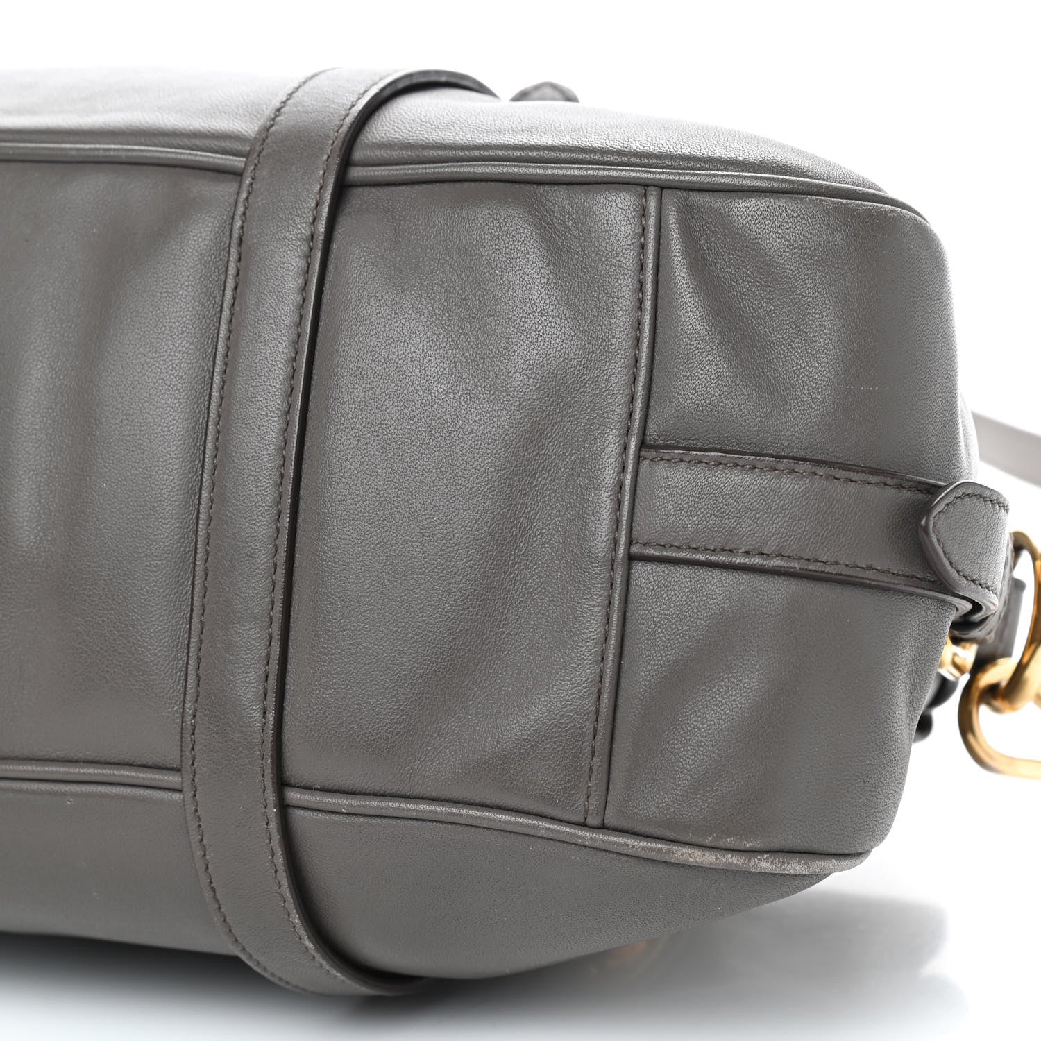 Prada Soft Calf Shopping Satchel Bag Bambu 8 of 10