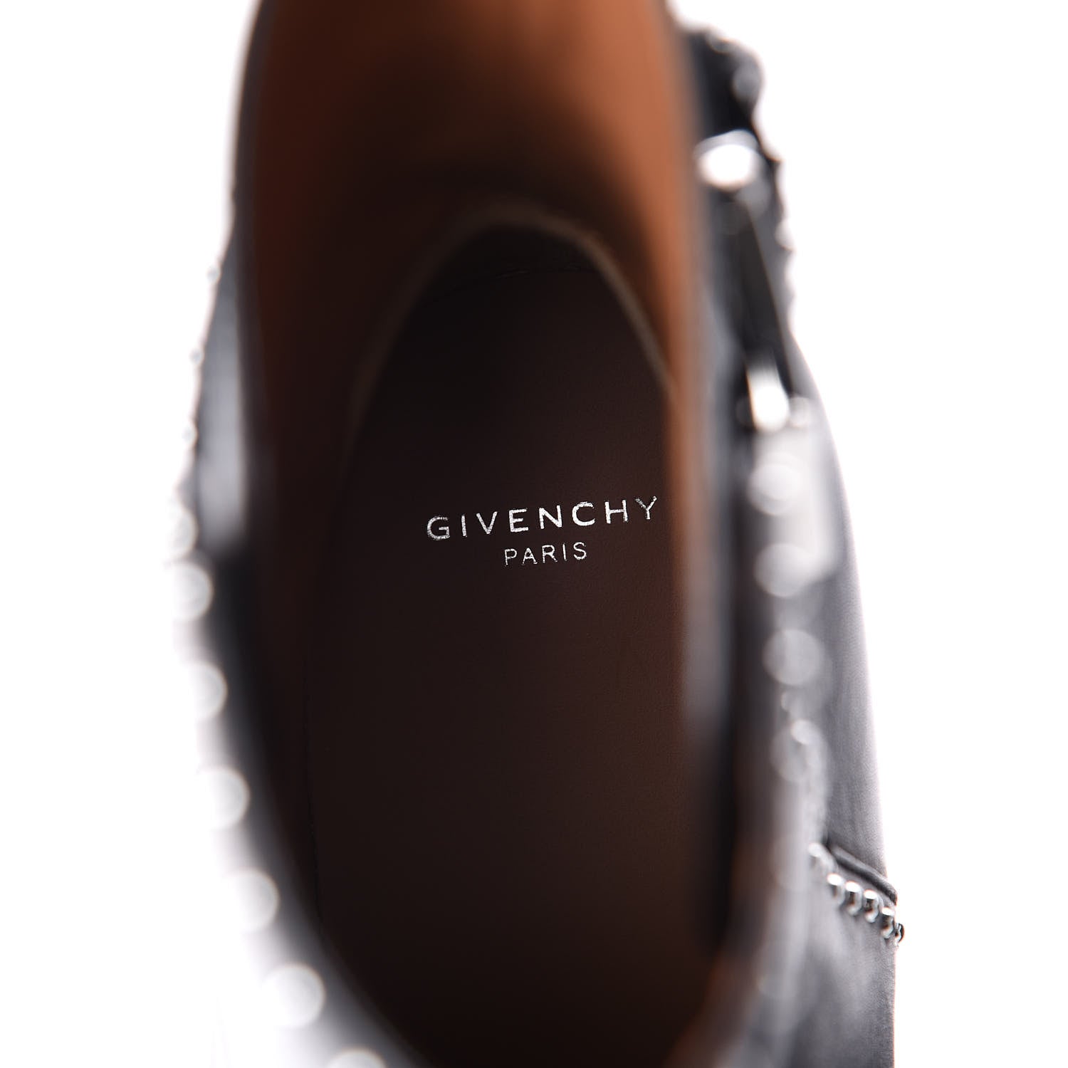 Givenchy Smooth Calfskin Elegant Studded Ankle Boots 40 Black 8 of 11