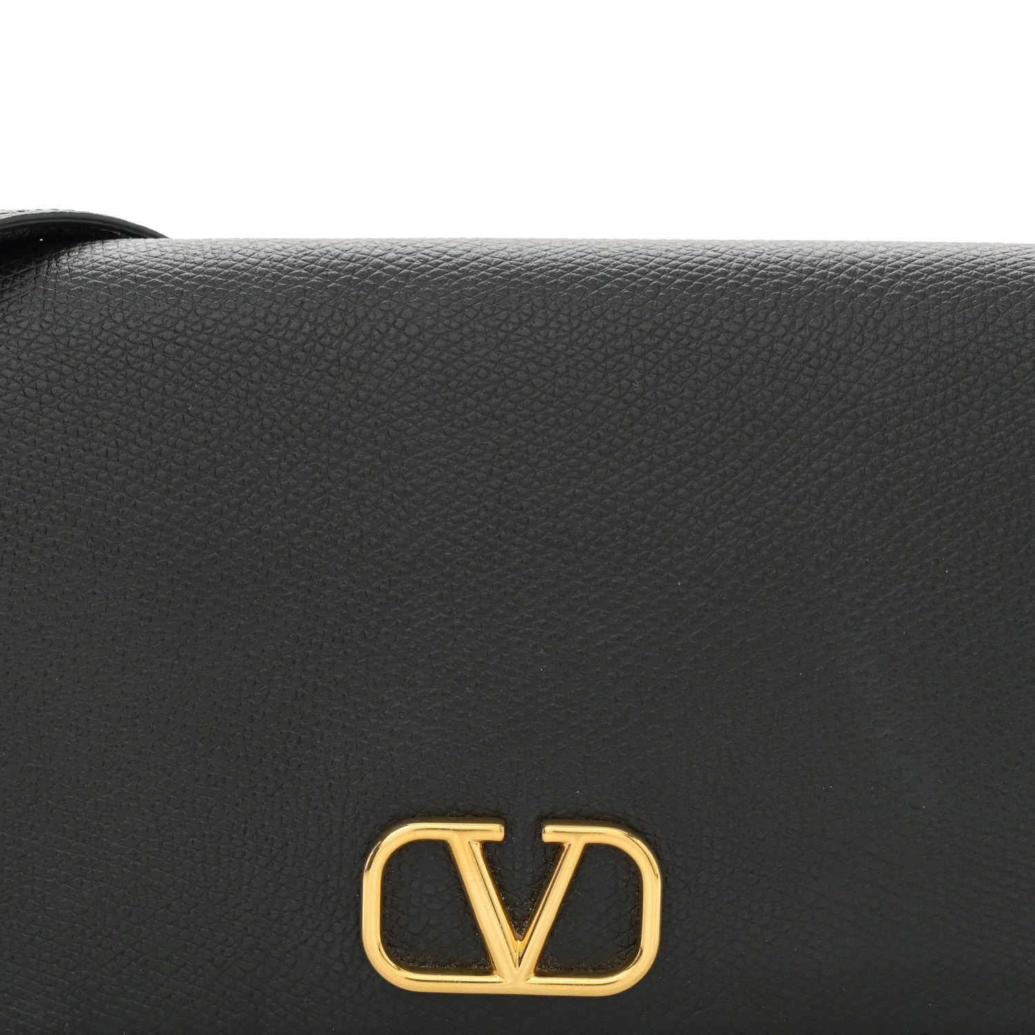 Valentino Garavani Grainy Calfskin Vlogo Pouch With Chain Black 7 of 10