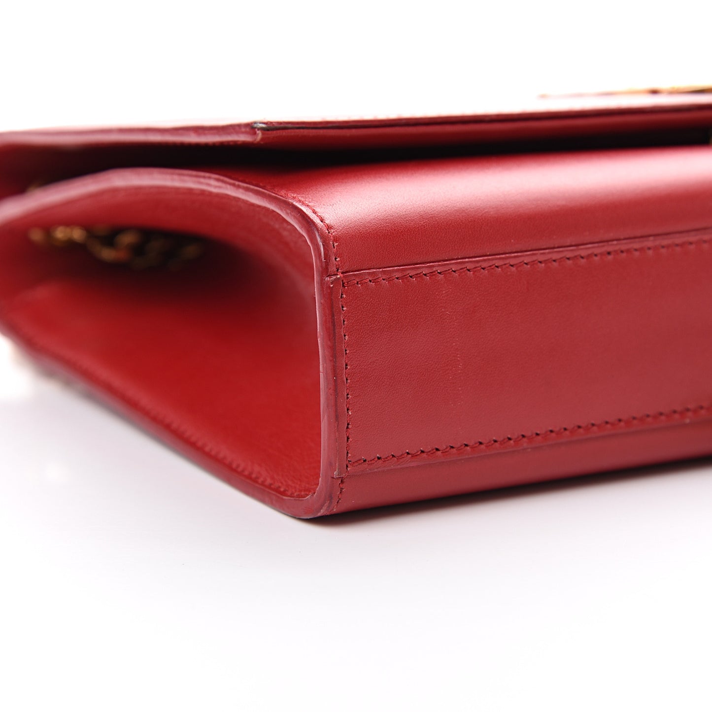 Smooth Calfskin Medium Classic Monogram Kate Tassel Satchel Lipstick Red