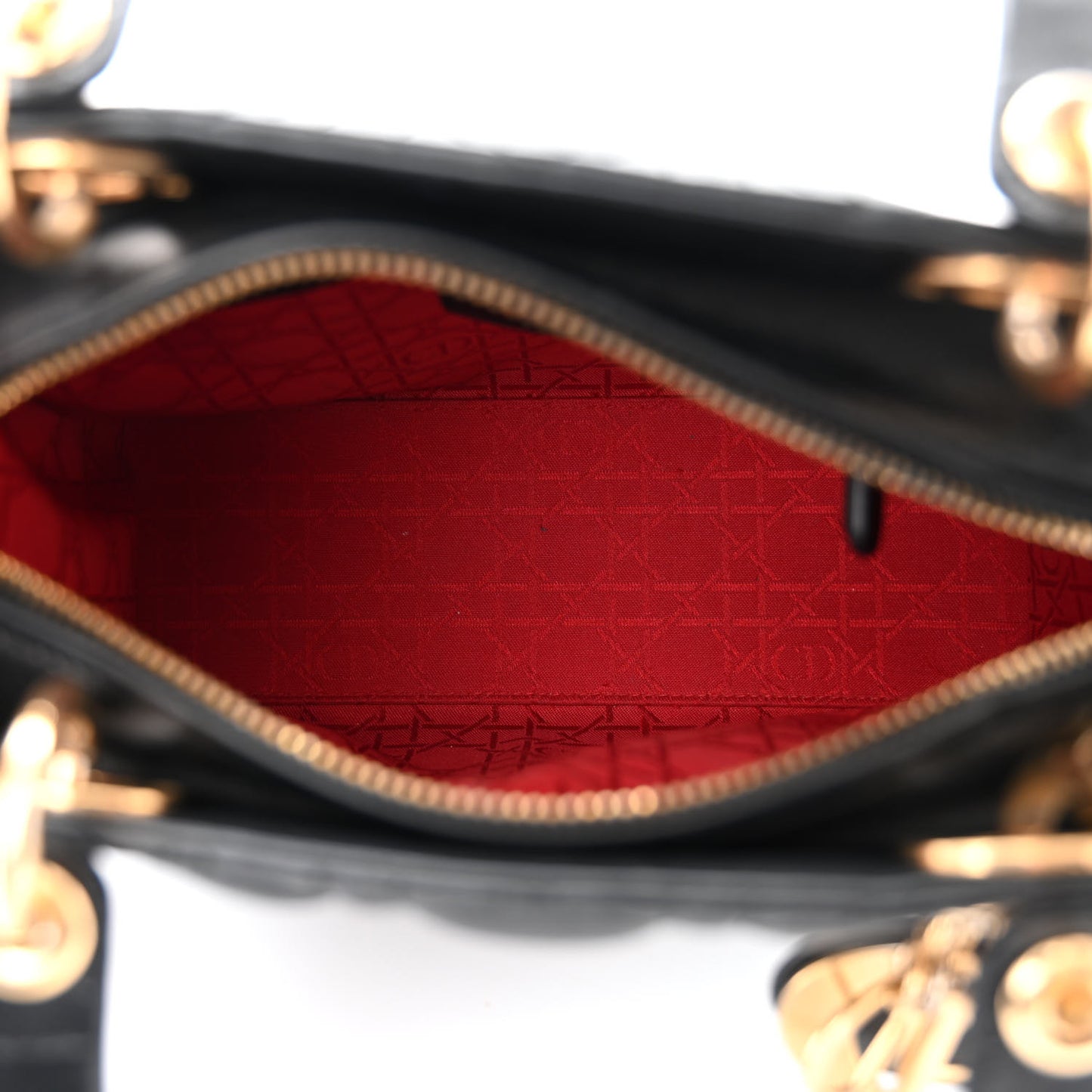 Lambskin Cannage Medium Lady Dior Black