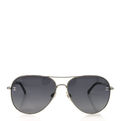 Chanel Aviator CC Sunglasses 4189-T-Q Black 4 of 14