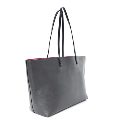 Fendi Vitello Elite Cuoio Monster Buggies Medium Roll Tote Carbone Black Multicolor Magenta 3 of 11