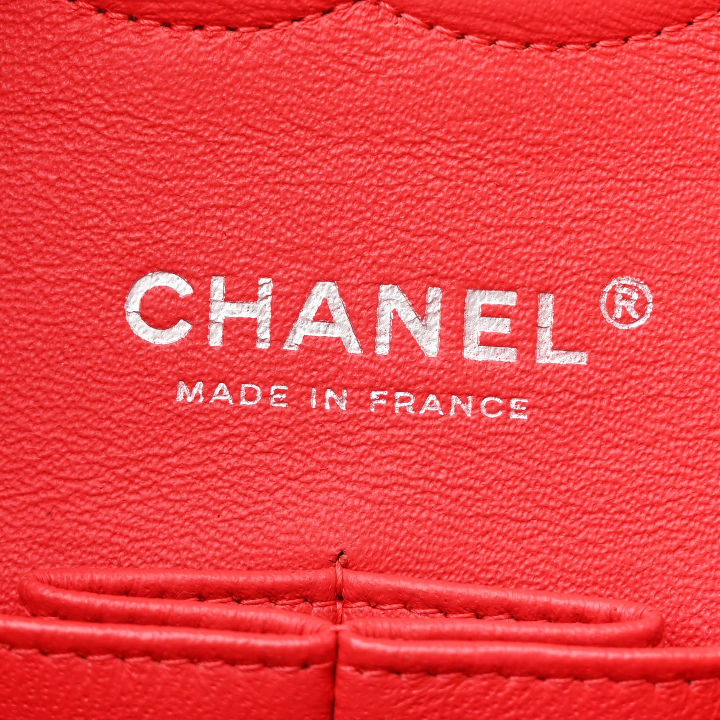 Patent Calfskin Quilted Medium Double Flap Red