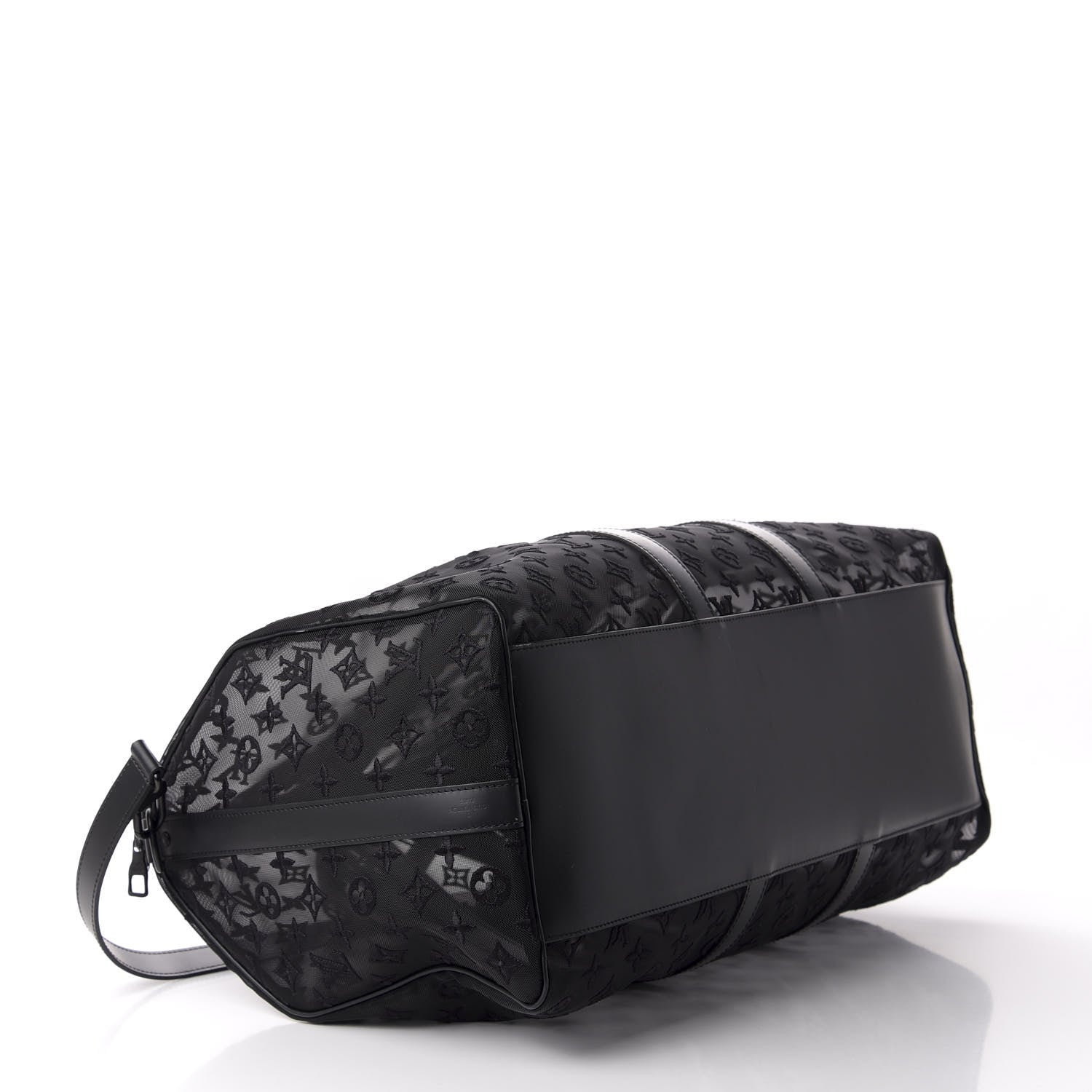 Louis Vuitton Monogram See Through Keepall Bandouliere 50 Black 3 of 11