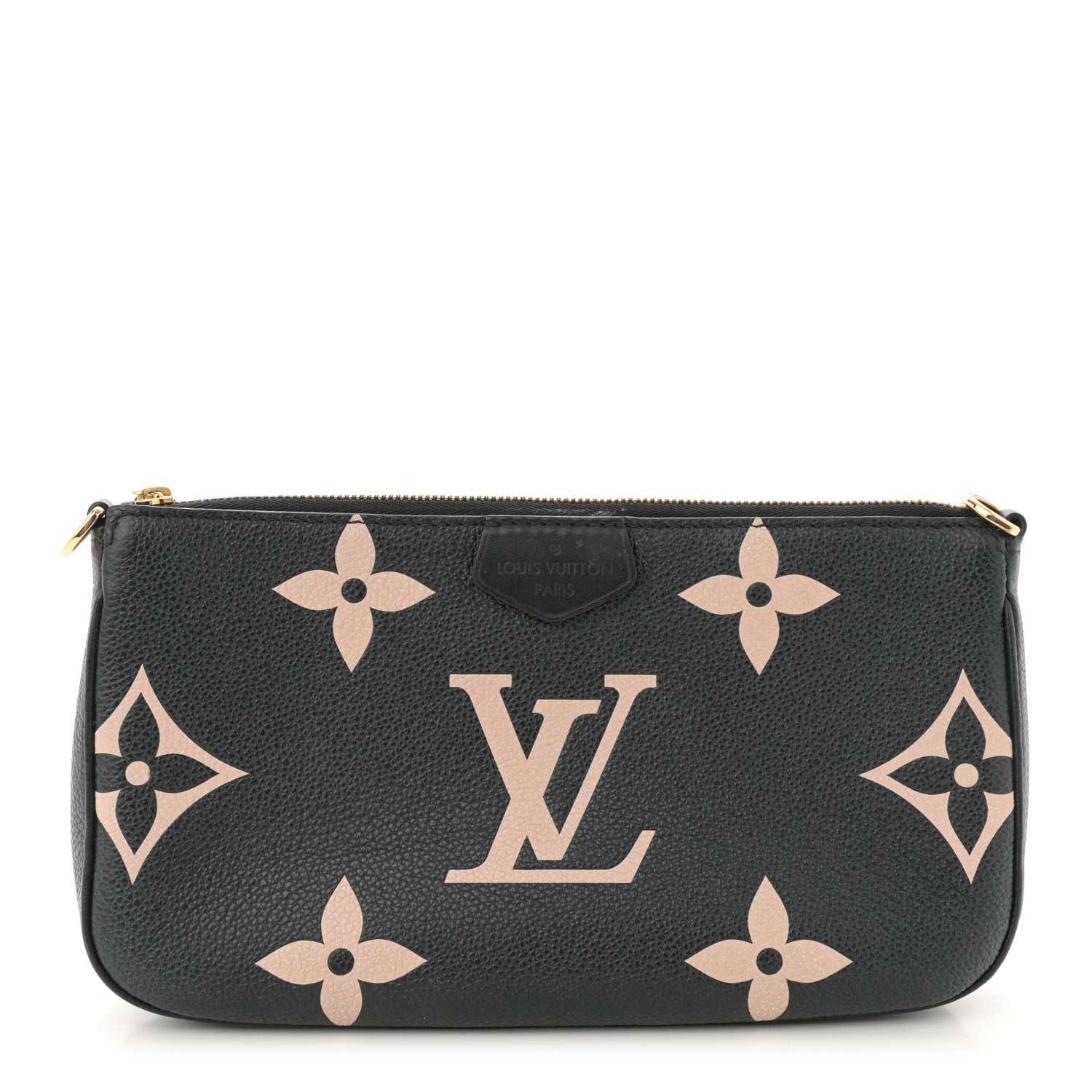 Louis Vuitton Empreinte Monogram Giant Multi Pochette Accessories Large Pochette Black Beige 1 of 10