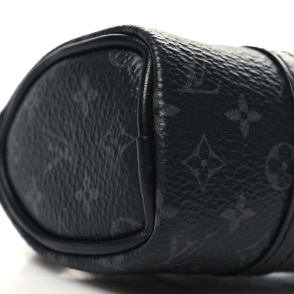 Louis Vuitton Monogram Eclipse Mini Keepall Bag Charm Key Holder Black 8 of 9