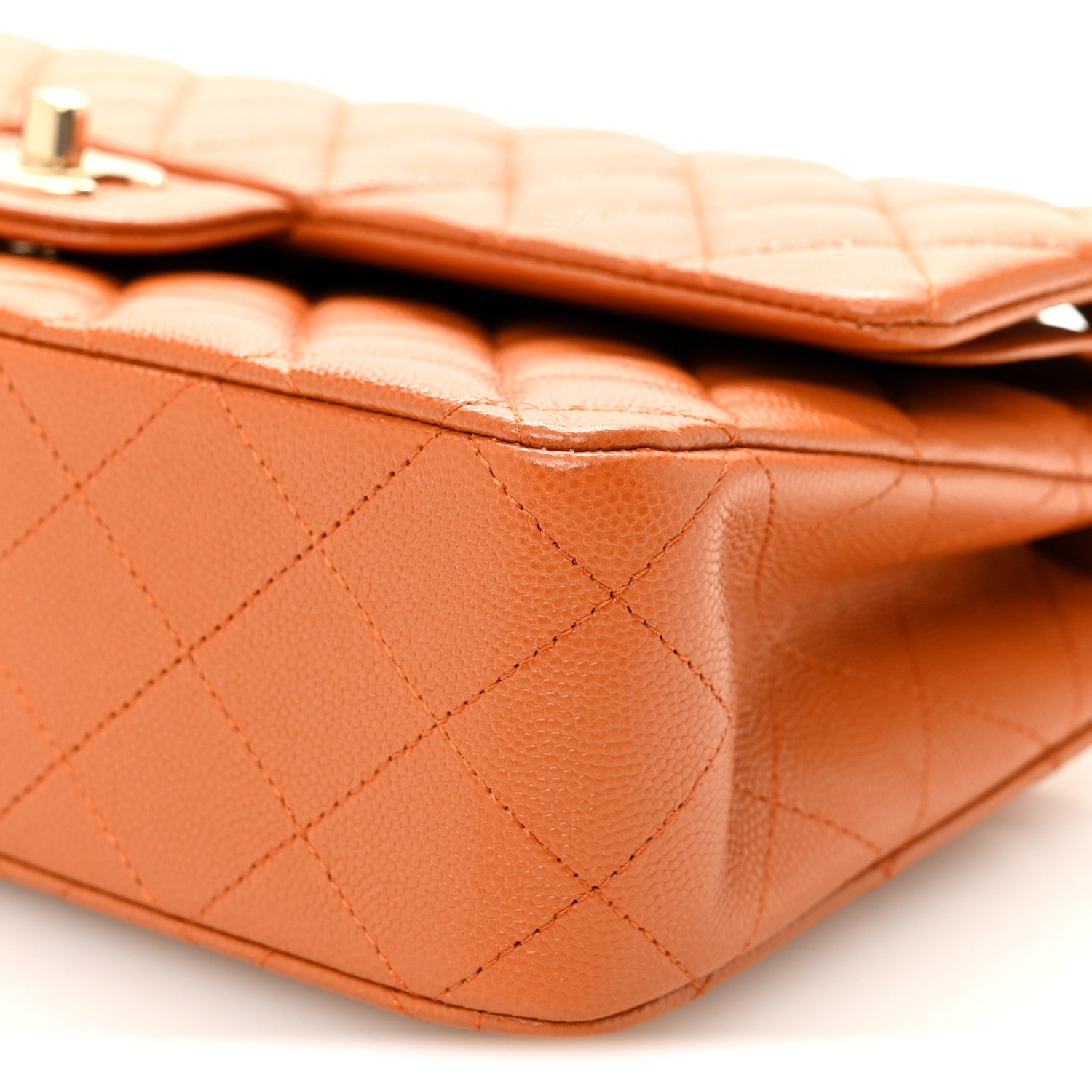 Chanel Caviar Quilted Medium Double Flap Light Brown 10 of 11