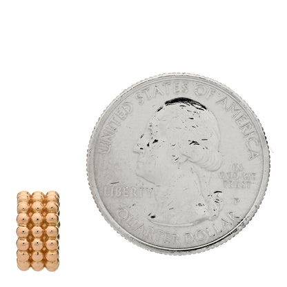 Van Cleef & Arpels 18K Rose Gold Perlee 3-Row Pendant 3 of 4