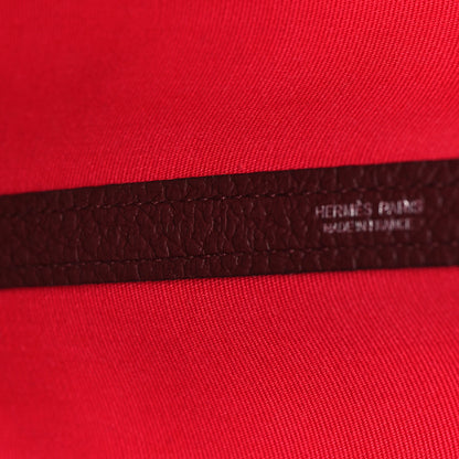 Hermes Toile Negonda Garden Party 30 TPM Framboise Rouge Sellier 7 of 11