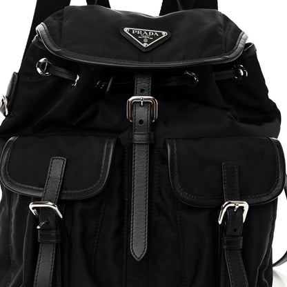 Prada Tessuto Nylon Vitello Backpack Black 8 of 11
